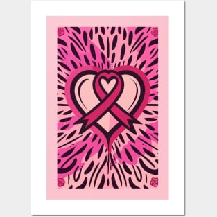 pink ribbon Posters and Art